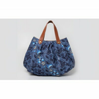 【ふるさと納税】「琉球帆布」アートパンプキンバッグ ふくふくシークヮーサー - 8号帆布 琉球紅型 人気 紅型作家 宮城守男 おしゃれ レディース ファッション お出かけ かばん 鞄 手仕事 手づくり ハンドメイド 琉球帆布 伝統技術 沖縄県 八重瀬町【価格改定】 サムネイル3