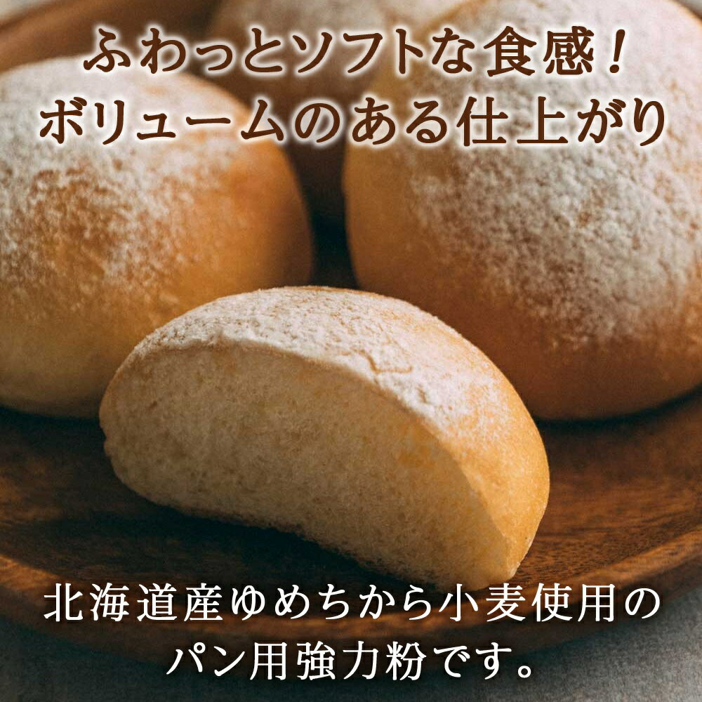 【ふるさと納税】 北海道産 パン用 強力粉 2.5kg×4 計10kg ゆめちからブレンド マンデーブランチ 小麦粉 小麦 100％ 山食パン 菓子パン 惣菜パン スタンダード粉 ホームベーカリー パン作り 北海道 札幌市 - 画像2