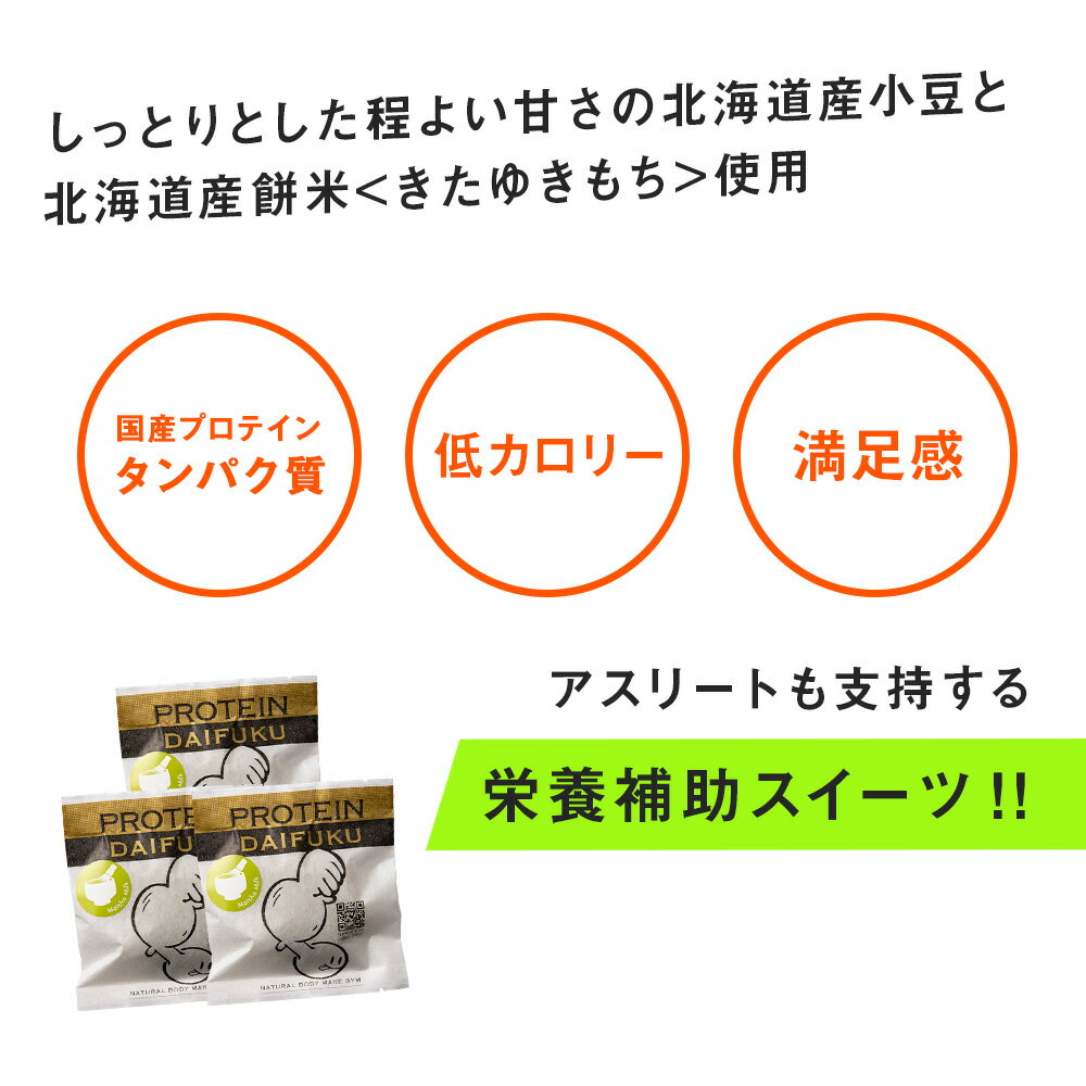 【ふるさと納税】 大福 プロテイン大福 和菓子 70g×10個 抹茶ミルク プロテイン生地 つぶあん 北海道産小豆 低糖質 きたゆきもち 栄養補助 タンパク質約10g 冷凍 スイーツ 和スイーツ お菓子 おやつ 北海道 札幌市 - 画像3