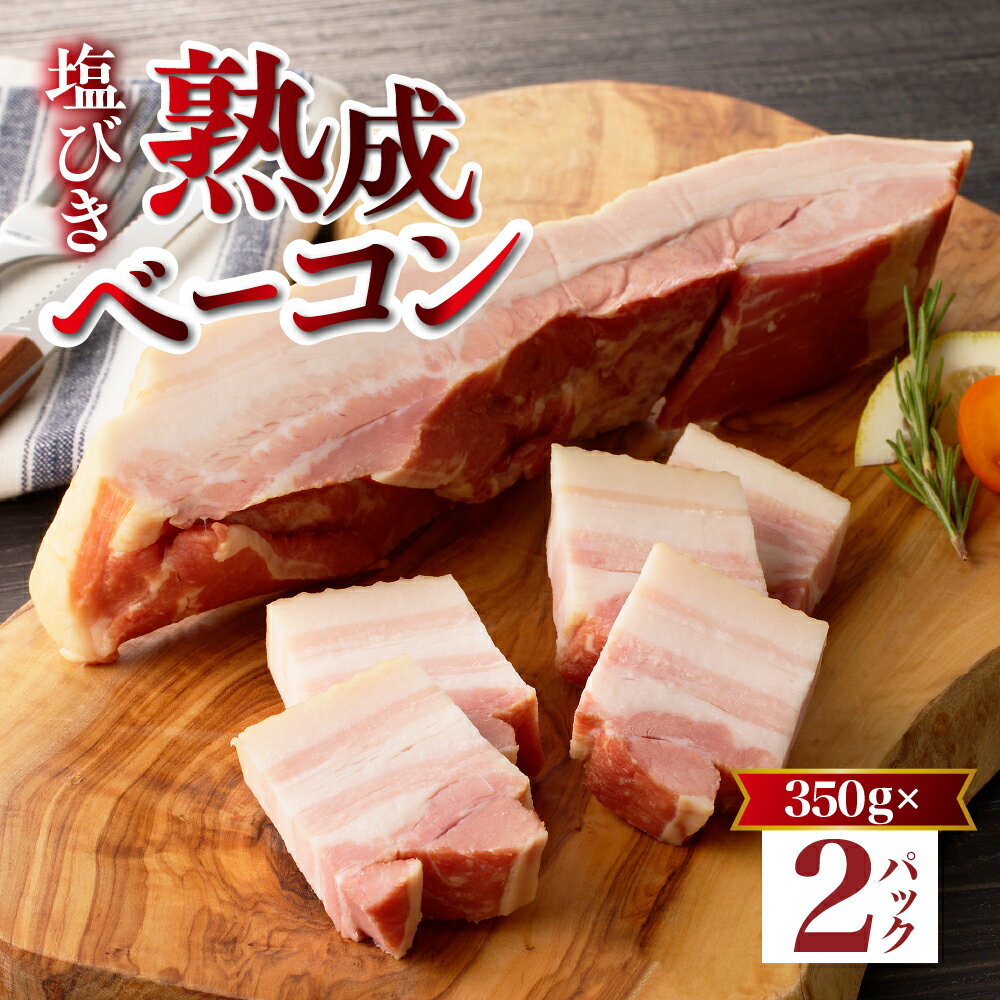 【ふるさと納税】 塩びき 熟成 ベーコン 700g 350g×2 パック 冷蔵 化粧箱 ギフト 贈答 お返し お祝い 肉 加工品 おつまみ お取り寄せ 10000円 北海道 札幌市