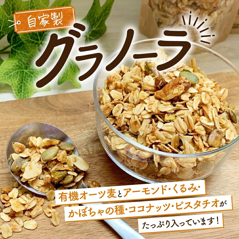【ふるさと納税】 グラノーラ 200g×3袋 自家製 ヨーグルト専門店 CHACO 白砂糖不使用 有機オーツ麦 ナッツ類 アーモンド くるみ かぼちゃの種 ココナッツ ピスタチオ 有機アガベシロップ きび砂糖 ヘルシー 健康 整腸作用 小分け 朝食 おやつ 北海道 札幌市 - 画像2