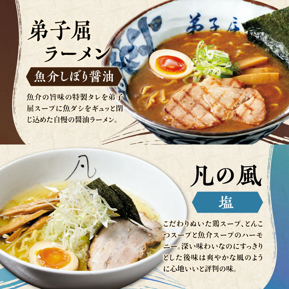 【ふるさと納税】 札幌 ラーメン 名店の味 計12食 セット 2食 6店舗 札幌飛燕 山嵐 虎 弟子屈ラーメン にとりのけやき 凡の風 塩 豚骨 醤油 味噌 コーン バター らーめん 拉麺 お取り寄せ グルメ 詰め合わせ 食べ比べ ギフト 麺 スープ 味比べ 贈答 北海道 札幌市 - 画像3