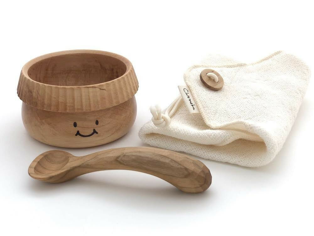 【ふるさと納税】 ベビー用品 セット 食器 木製 ベビーギフト お椀 スプーン ガーゼタオル 絵本 オーガニック 箱付き 出産祝い ギフト プレゼント 北海道 札幌市 - 画像2