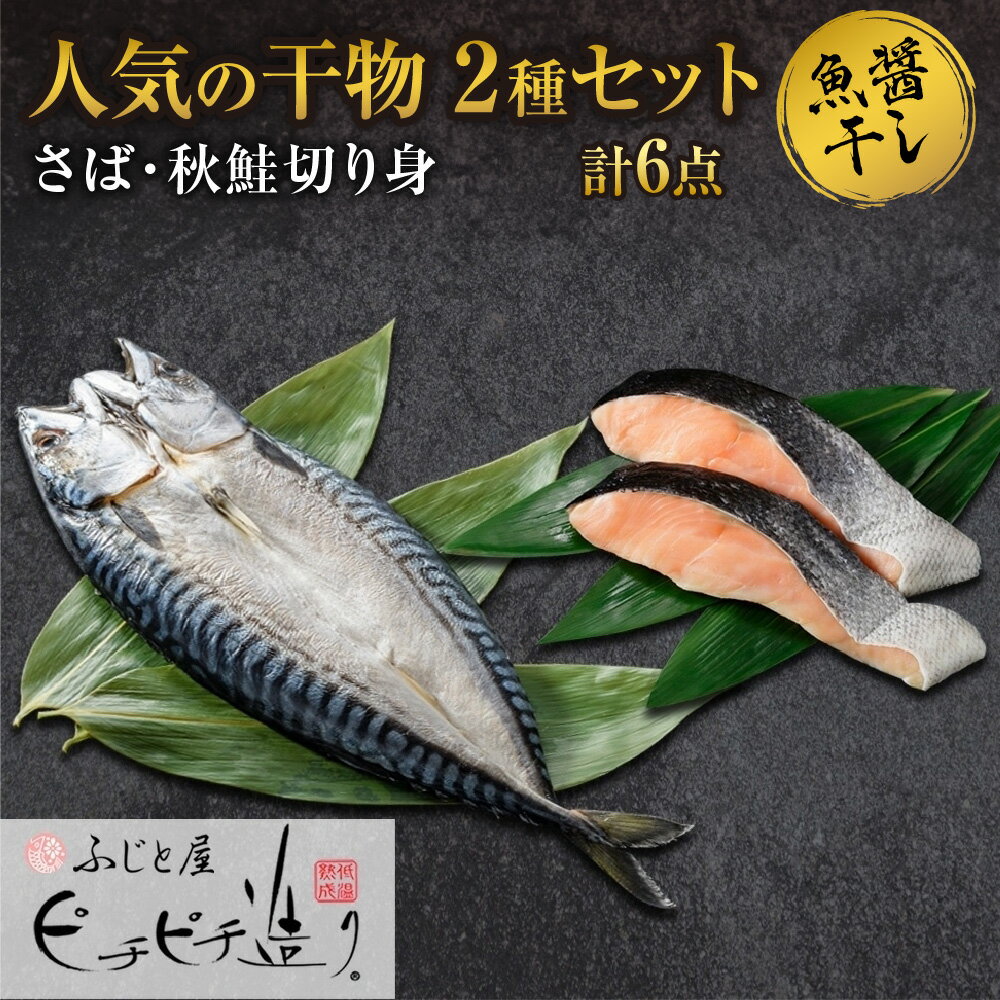 【ふるさと納税】 干物 鮭 鯖 2種 計6点 セット 秋鮭 切り身 さば 開き 人気 サケ さけ 切身 サバ 魚醤干し 魚 海鮮 新鮮 海の幸 グルメ お土産 ふじと屋 焼き魚 お取り寄せ 詰め合わせ 食べ比べ ギフト 個包装 小分け 冷凍 北海道 札幌市