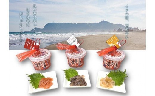 【ふるさと納税】函館 波乗りイカさん4本＆波座塩辛3個セット - 画像3