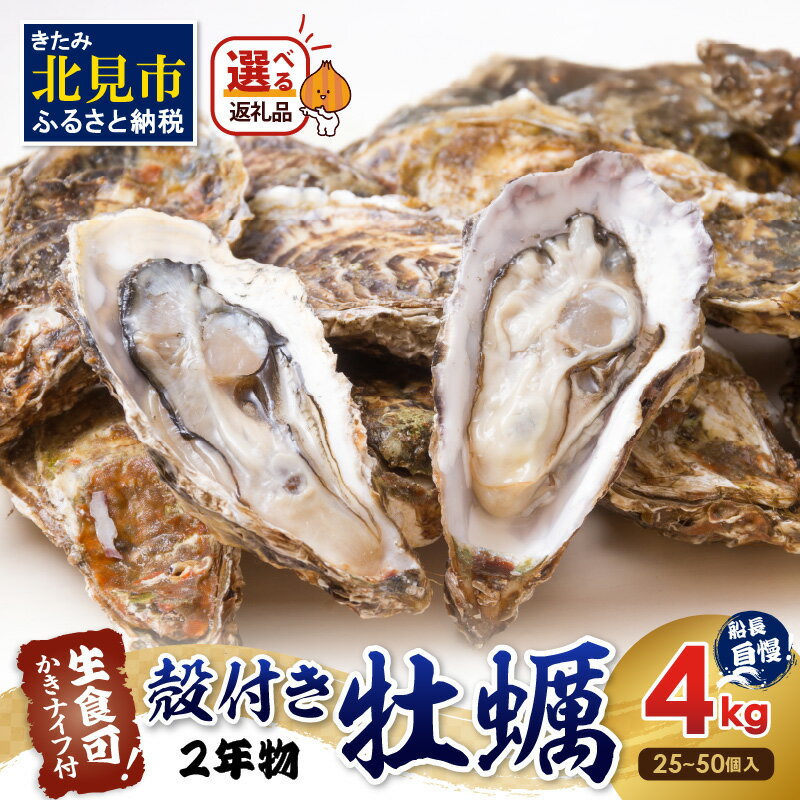 【予約：2025年10月下旬から順次発送】サロマ湖自慢の殻付きカキ貝 2年物 4kg詰め ( 牡蠣 かき 濃厚 魚介類 貝類 カキ ふるさと納税 牡蠣 北見市 BBQ )