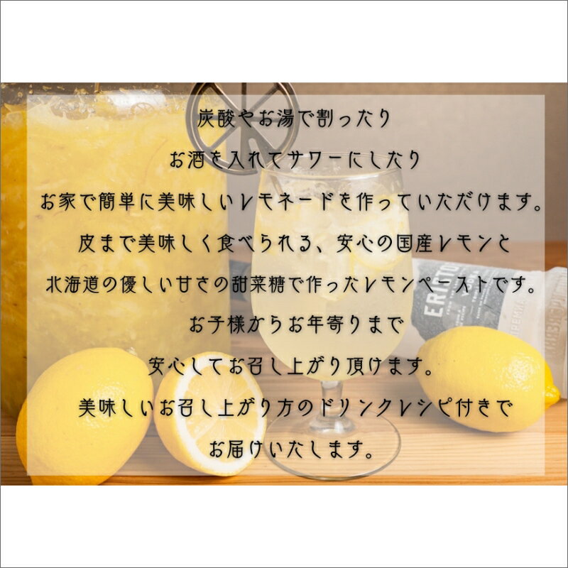 【ふるさと納税】レモンサワー専門店の自家製レモンペースト ( 加工品 国産 レモン れもん ペースト レモンサワー レモネード レシピ付き ) サムネイル2