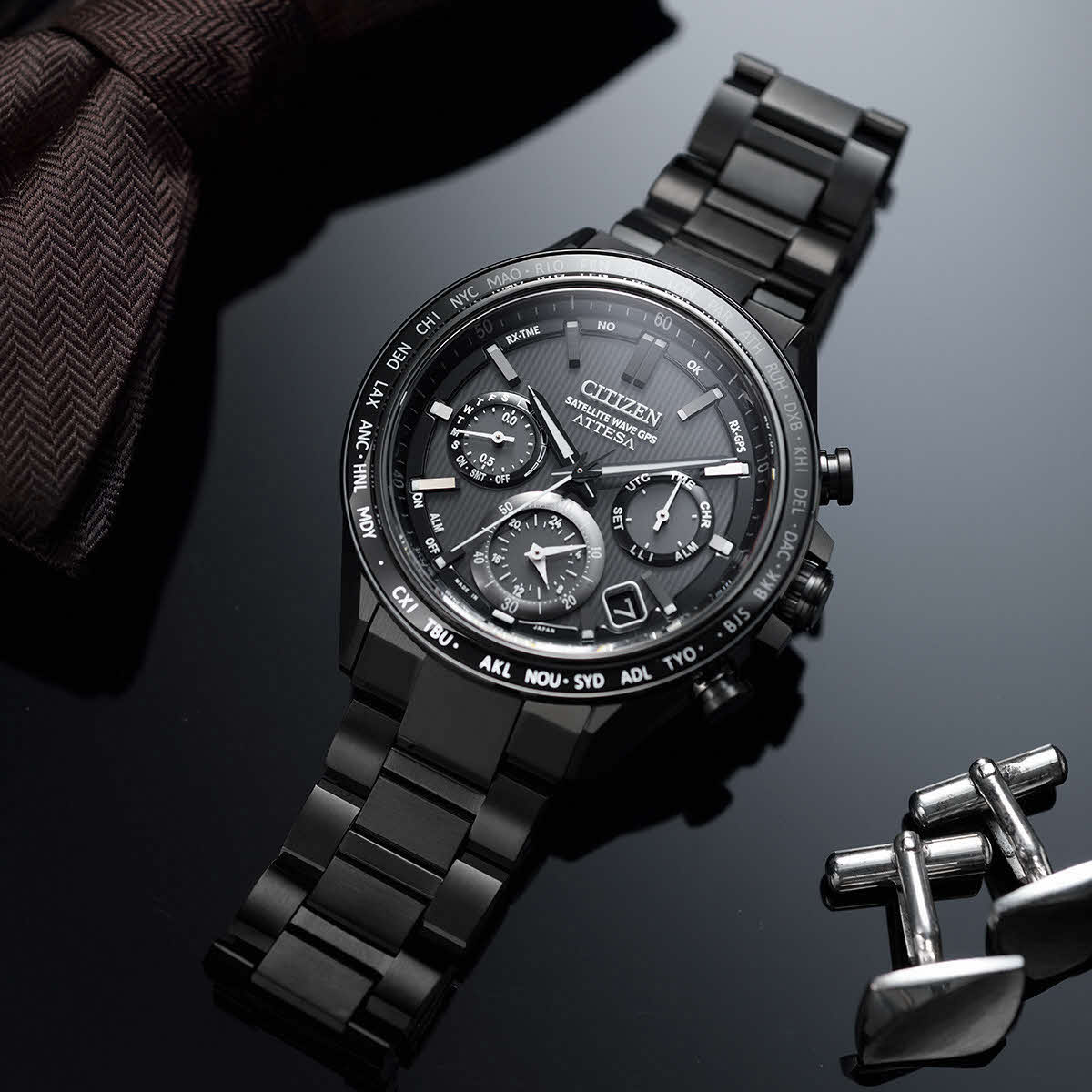 【ふるさと納税】CITIZEN ATTESA（アテッサ）CC4055-65E ACT Line ブラックチタンシリーズ　北海道夕張市 サムネイル3