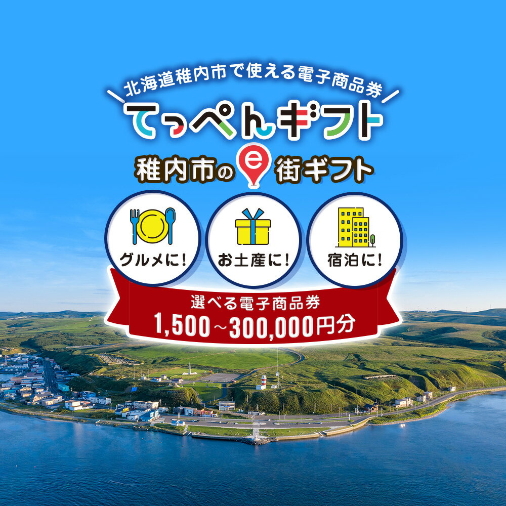 稚内市e街ギフト 選べるクーポン1,500円分～300,000円分 有効期限 取得後365日北海道ふるさと納税 稚内 ふるさと納税 飲食 宿泊 施設利用 チケット 利用券