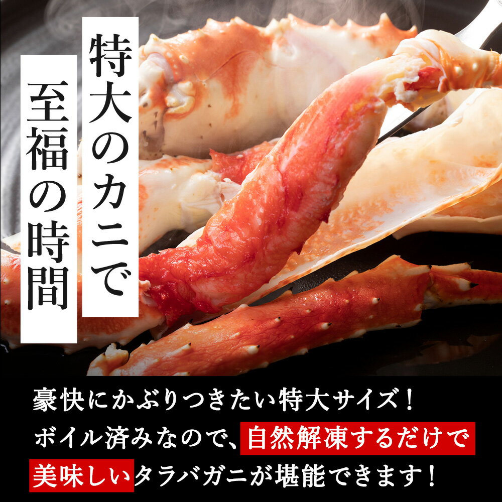 【ふるさと納税】【選べる1~2kg】本たらば蟹ボイル脚1kg 海鮮 たらば蟹 たらば タラバガニ カニ 蟹 蟹足 かに脚 北海道 【1肩1kgの極太5Lサイズ】【配送不可地域：離島・沖縄県】 サムネイル2