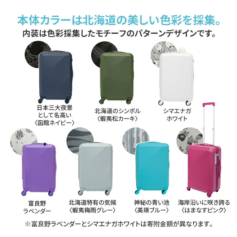 【ふるさと納税】Brush 北海道 カラーパレット スーツケースLTD2 64L MIDDLE_No.580337707 富良野 ラベンダー キャリーケース 旅 キャリー かばん バッグ 国産 日本製 北海道 赤平市　お届け：【出荷不可期間】12月20日～翌年1月5日まで サムネイル3