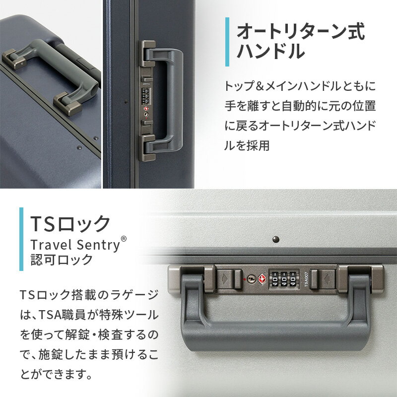 【ふるさと納税】ICICLE フレームスーツケース CABIN_No.5804177 03(ネイビー)　旅 旅行 キャリー スーツケース かばん バッグ 国産 日本製 機内持ち込み 日帰り 出張 北海道 赤平市　お届け：【出荷不可期間】12月20日～翌年1月5日まで サムネイル3