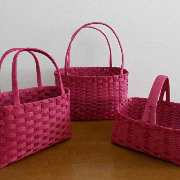 14-64 ショッピングバック 3点セット(ラズベリー)