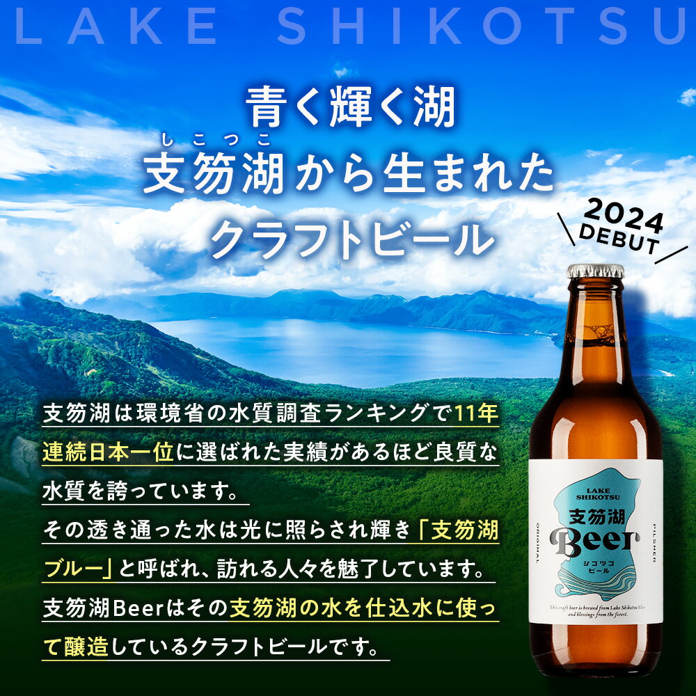 【ふるさと納税】支笏湖Beer 瓶 330ml 3種 6本 ビール クラフトビール北海道 ふるさと納税 クラフトビール お酒 ギフト 酒【北海道千歳市】ビール ギフト ふるさと納税 サムネイル2