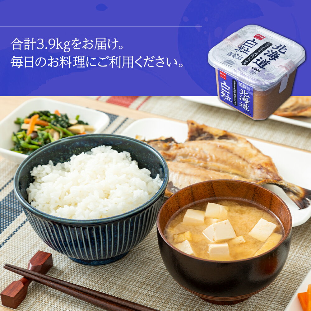 【ふるさと納税】 麹味噌 650g 6点セット 無添加 北海道 白粒 【紅一点】《千歳工場製造》岩田醸造 紅一点 みそ 味噌 丸大豆 調味料 麹 こうじ 北海道【北海道千歳市】ギフト ふるさと納税 サムネイル2