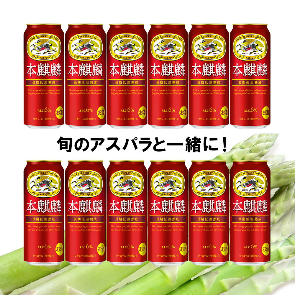 【ふるさと納税】 2026年春発送 キリン本麒麟 500ml12缶＆グリーンアスパラ1kg 北海道千歳産 野菜 ビール アスパラガス アスパラ 5月中旬〜6月中旬にかけて順次発送 北海道ふるさと納税 千歳市 ふるさと納税【北海道千歳市】ギフト ふるさと納税 KIRIN - 画像2