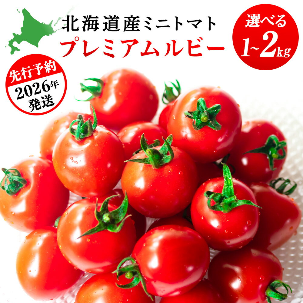 【2026年発送】〈萬福農研〉産地直送！ミニトマト (プレミアムルビー) 選べる1kg〜2kg北海道ふるさと納税 野菜 トマト 産直 ミニトマト 北海道 【北海道千歳市】