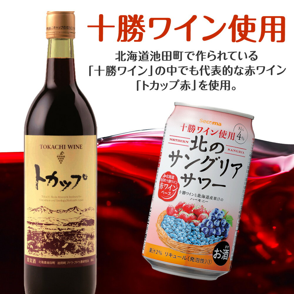 【ふるさと納税】北の サングリアサワー 赤ワインベース 350ml 選べる24本～48本 (1箱24本) サングリア ワイン サワー 酒 セイコーマート セコマ Secoma 千歳 北海道酒 お酒 北海道ふるさと納税 ふるさと納税 北海道 千歳市 【北海道千歳市】ギフト ふるさと納税 サムネイル3