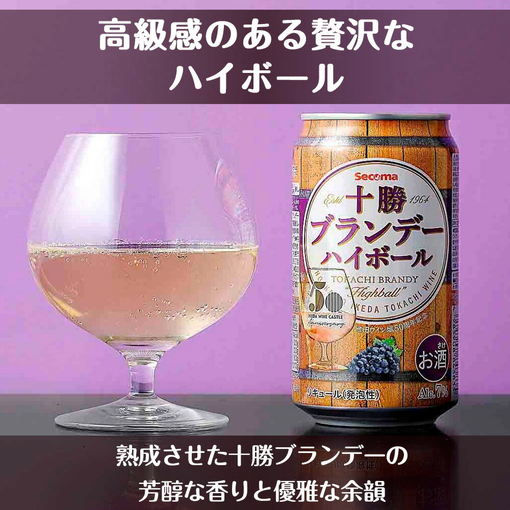 【ふるさと納税】セコマ 十勝ブランデーハイボール 350ml 選べる1ケース・2ケース（24本・48本） 酒 セイコーマート セコマ Secoma 千歳 訳あり酒 お酒 北海道ふるさと納税 ふるさと納税 北海道 千歳市 【北海道千歳市】ギフト ふるさと納税 サムネイル3