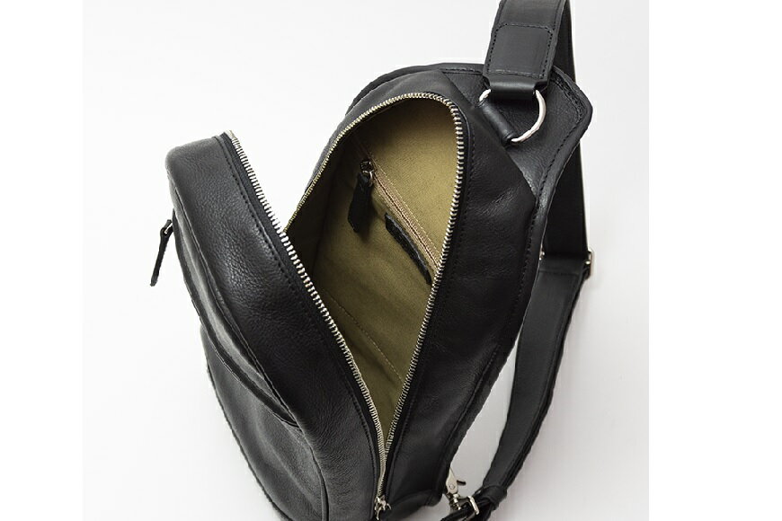 【ふるさと納税】 [TT-02] SOMES　TT-02ワンショルダー（ブラック） 革　革製品　革鞄　革バッグ　鞄　バッグ [12260213] - 画像3