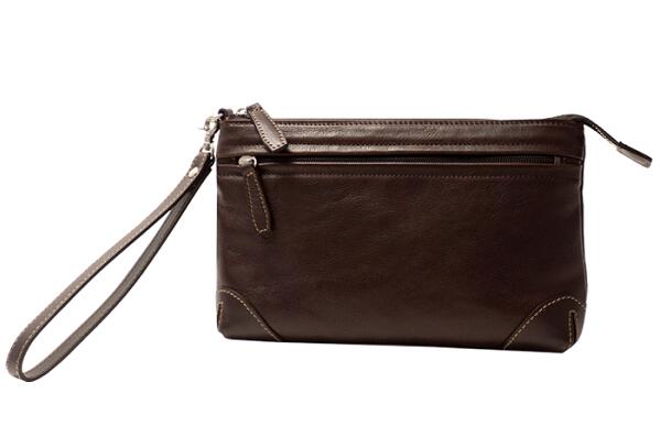 【ふるさと納税】 [TT-06] SOMES　TT-06 スリムポーチ（ダークブラウン） 革　革製品　革鞄　革バッグ　鞄　バッグ　ポーチ [12260216] レビューキャンペーン サムネイル3