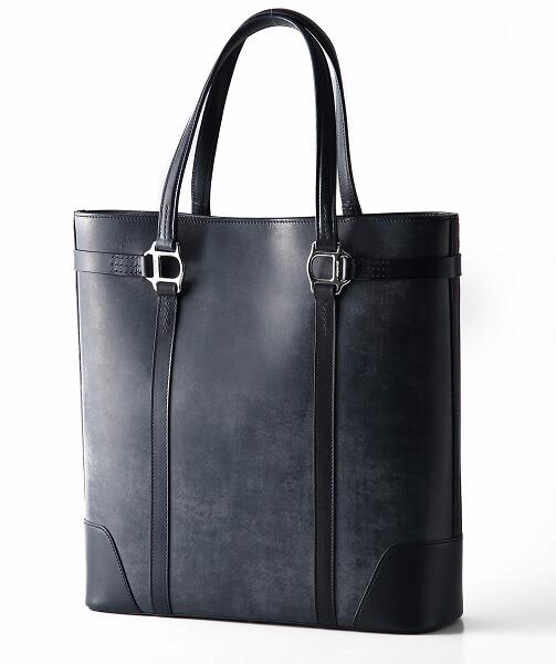 【ふるさと納税】 SOMES　SQ-01　トートバッグ（ネイビー）[ソメスサドル 北海道 砂川市 012260086]　革　革製品　革鞄　革バッグ　鞄　バッグ レビューキャンペーン サムネイル3