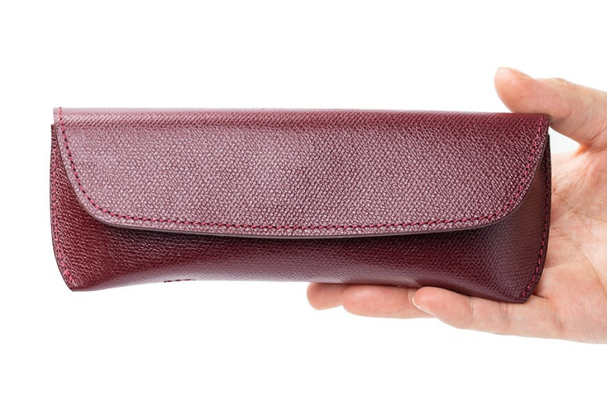 【ふるさと納税】 SOMES フロイント メガネケース 本革 バーガンディ 牛革 FR-14 [ソメスサドル 北海道 砂川市 12260400] ソメス ケース 眼鏡ケース めがねケース ワインレッド 赤 あか 赤色 革 革製品 レビューキャンペーン サムネイル3