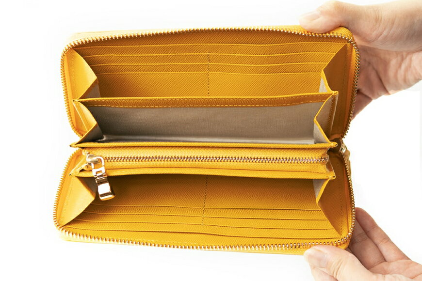 【ふるさと納税】 SOMES PT-71 ラウンド長財布 選べる色 アイボリー/ブルー/イエロー [ソメスサドル 北海道 砂川市 12260862] 財布 サイフ さいふ 革 レザー ラウンド ファスナー ラウンド 長財布 本皮 牛皮 サムネイル3