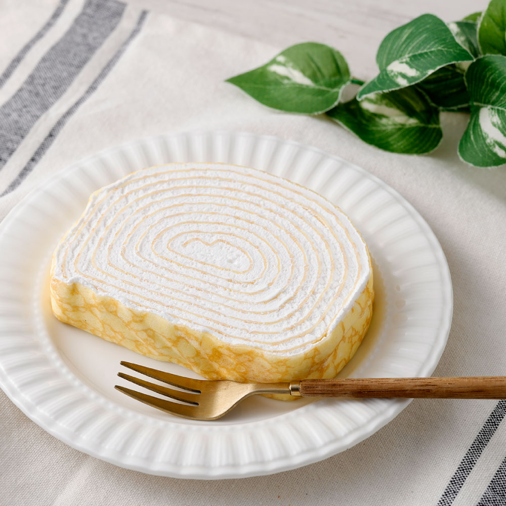 【ふるさと納税】深川ミルクレープ 計約1.9kg（950g×2） スイーツ デザート 洋菓子 生菓子 お菓子 ケーキ 生クリーム クレープ生地 冷凍 北海道 深川市 送料無料 - 画像3