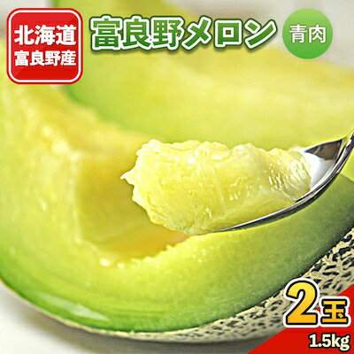 2026年先行予約　富良野メロン (青肉) 1.5kg 2玉入り【1314540】