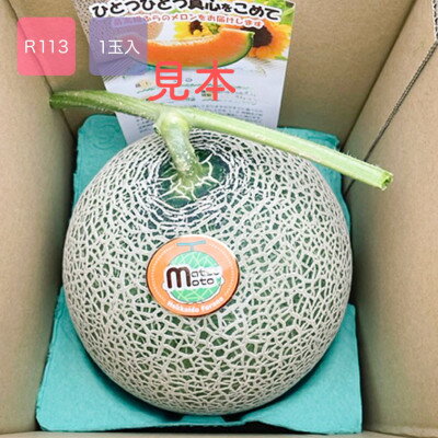 【ふるさと納税】【2026年発送】美味!秋の富良野メロン(レッド113)赤肉 2～2.5kg×1玉入　糖度15度以上_ メロン めろん 富良野メロン 赤肉 レッド 富良野 北海道 産直 産地直送 甘い 贈答 ギフト高糖度 旬 果物 くだもの フルーツ 青果 ふるーつ 果実 1玉 【1398945】 サムネイル2