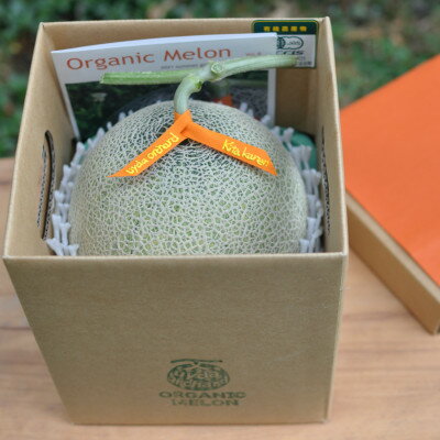 【ふるさと納税】オーガニックメロン 1玉入り箱 2.1kg以上 赤肉メロン【2026年7月上旬より順次発送】【1445851】 サムネイル2