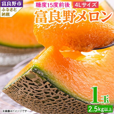 2026年先行予約 糖度15度前後 富良野メロン　4Lサイズ(2.5kg以上)　1玉入り【1468342】