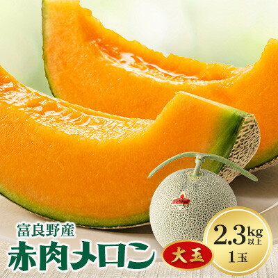 【2026年発送】富良野メロン　大玉　赤肉メロン1玉(2.3kg以上)【1408202】