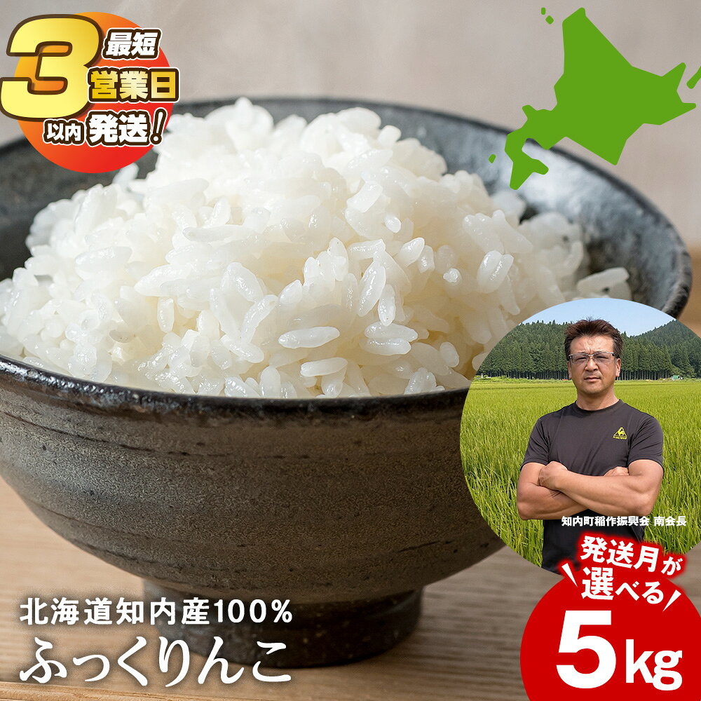 令和7年 ふっくりんこ5kg 【JA新はこだて】知内町 ふるさと納税 米 こめ 北海道産お米 北海道米 美味しいお米 北海道産米 道産米 白米 精米 ブランド米 選べる