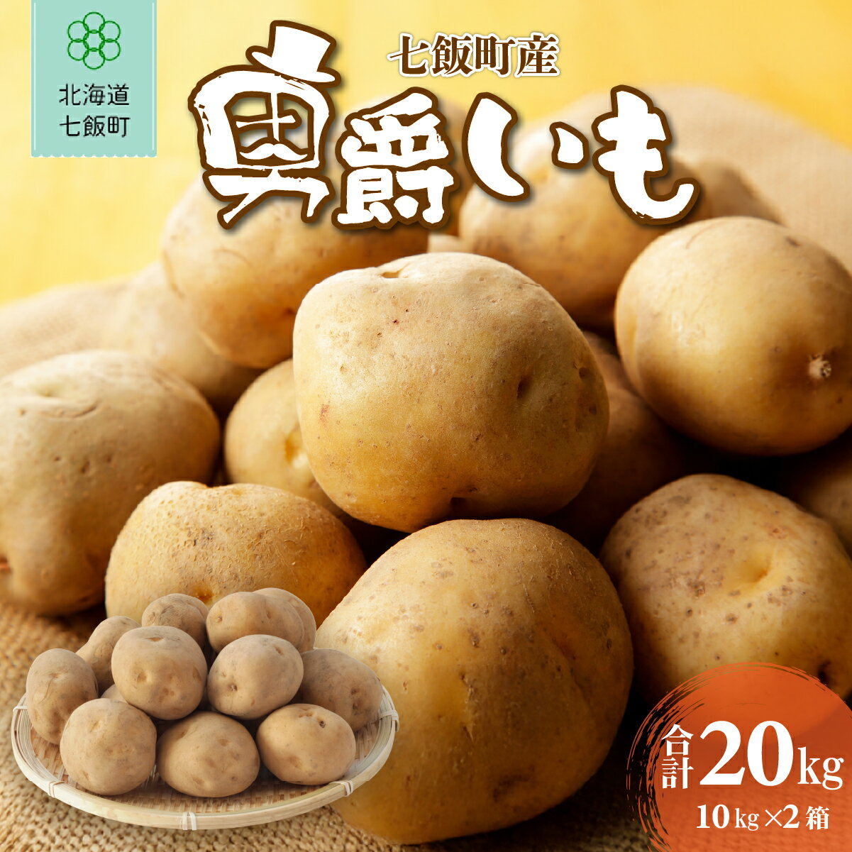 七飯町産男爵いも20kg(10kg×2 ) 【ふるさと納税 人気 おすすめ ランキング じゃがいも 男爵 男爵いも 北海道 七飯町 送料無料】 NABK002