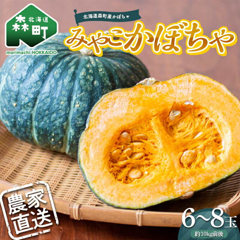 【先行予約】北海道森町産みやこかぼちゃ 6～8玉 10kg前後（令和8年7月下旬より順次発送） mr1-1340