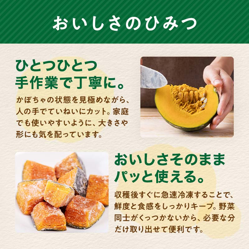 【ふるさと納税】 ＼選べる容量・定期便／ 小分け カット済み かぼちゃ 冷凍 1.8kg 3.6kg 北海道森町産 カット野菜 国産 冷凍野菜 かぼちゃ カボチャ 野菜 mr1-0995var - 画像3