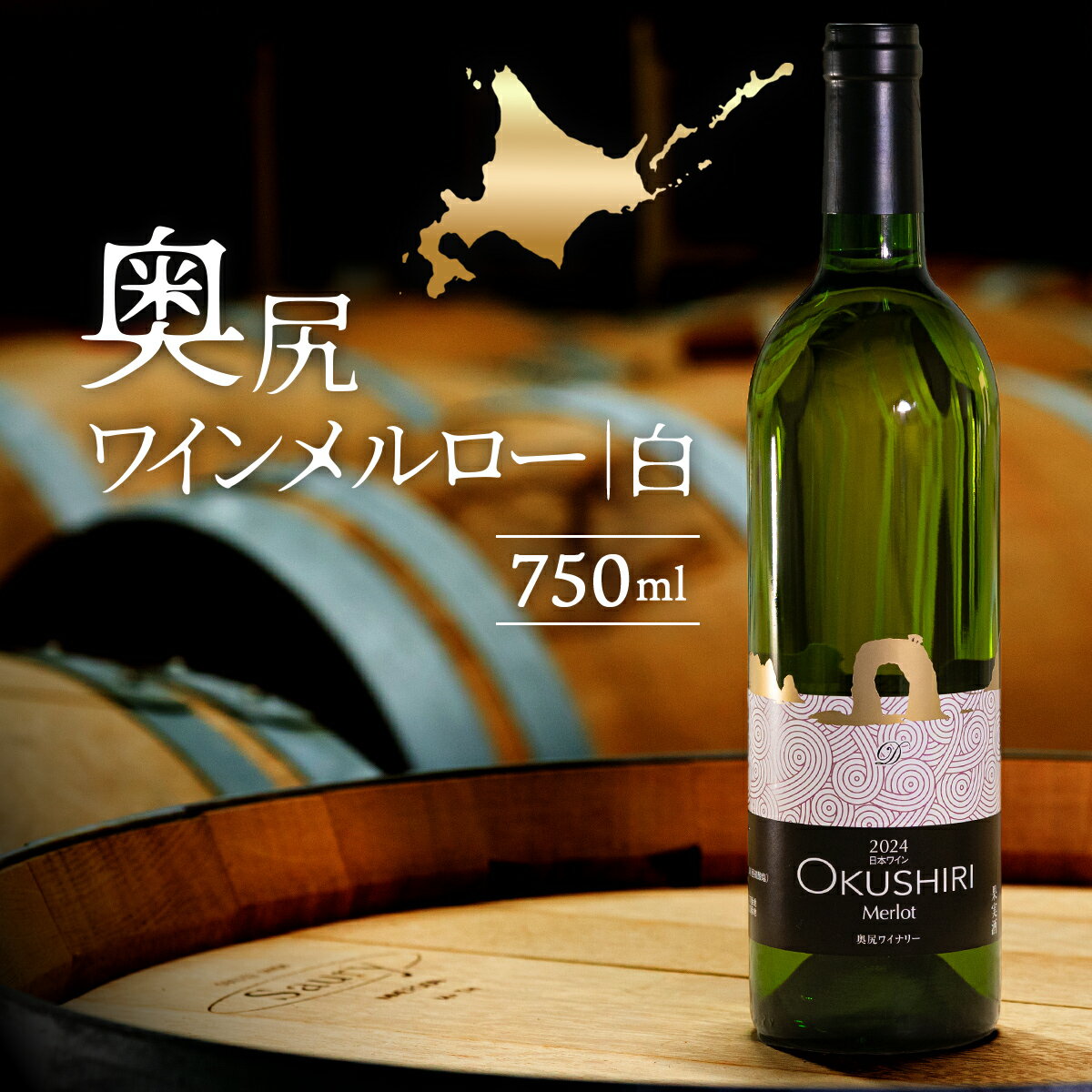 奥尻ワインメルロー（白）750ml 【 ふるさと納税 人気 おすすめ ランキング ワイン わいん 奥尻ワイン 白ワイン メルロー 白 アルコール 北海道 奥尻町 送料無料 】 OKUM016