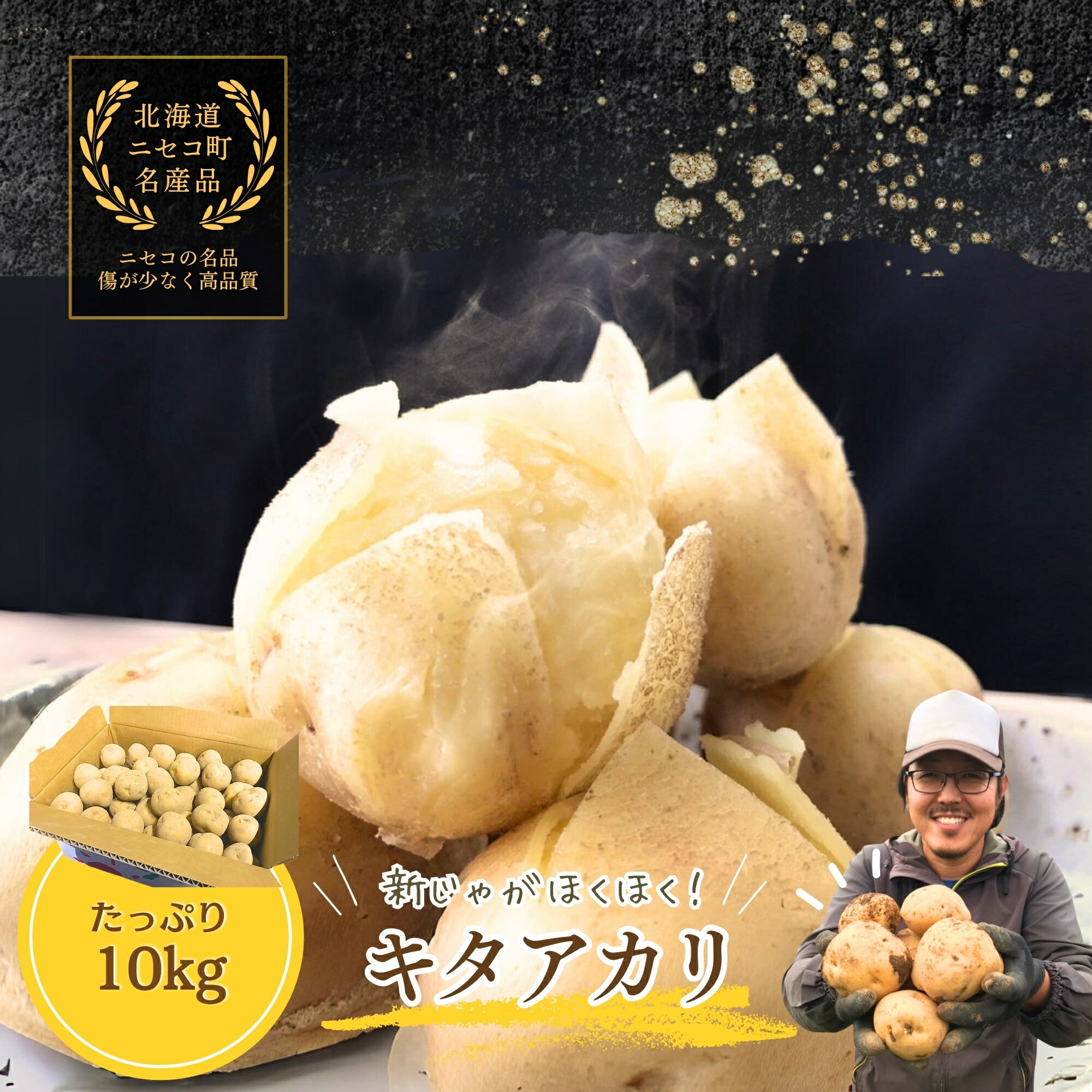 《2026年分受付中》甘くてほくほく!北海道ニセコ名産「キタアカリ」新じゃが10kg/高橋農園【3700501】