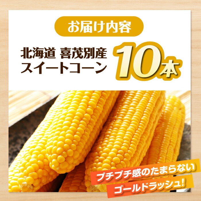 【ふるさと納税】【2026年分予約開始！】北海道 こだわり農家の喜茂別産スイートコーン 10本 《喜茂別町》【富田農園/スプレス】 スイートコーン コーン トウモロコシ とうもろこし 野菜 季節の野菜 冷蔵 [AJAJ003] 15000 15000円 - 画像2