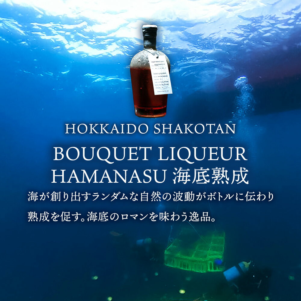 【ふるさと納税】海底熟成 火の帆 BOUQUET LIQUEUR HAMANASU 500ml：42%北海道ふるさと納税 積丹町 ふるさと納税 北海道 洋酒 お酒 リキュール ハマナス バラ ハイビスカス 通販 ギフト 贈答品 贈り物 サムネイル2
