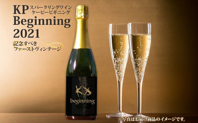 【ふるさと納税】【北海道産ワイン】 限定スパークリングワイン KP”Beginning" 750ml×1本 仁木町産ナイアガラ100%使用 ワイン 白 辛口 スパークリング お酒 シャンパン サムネイル3