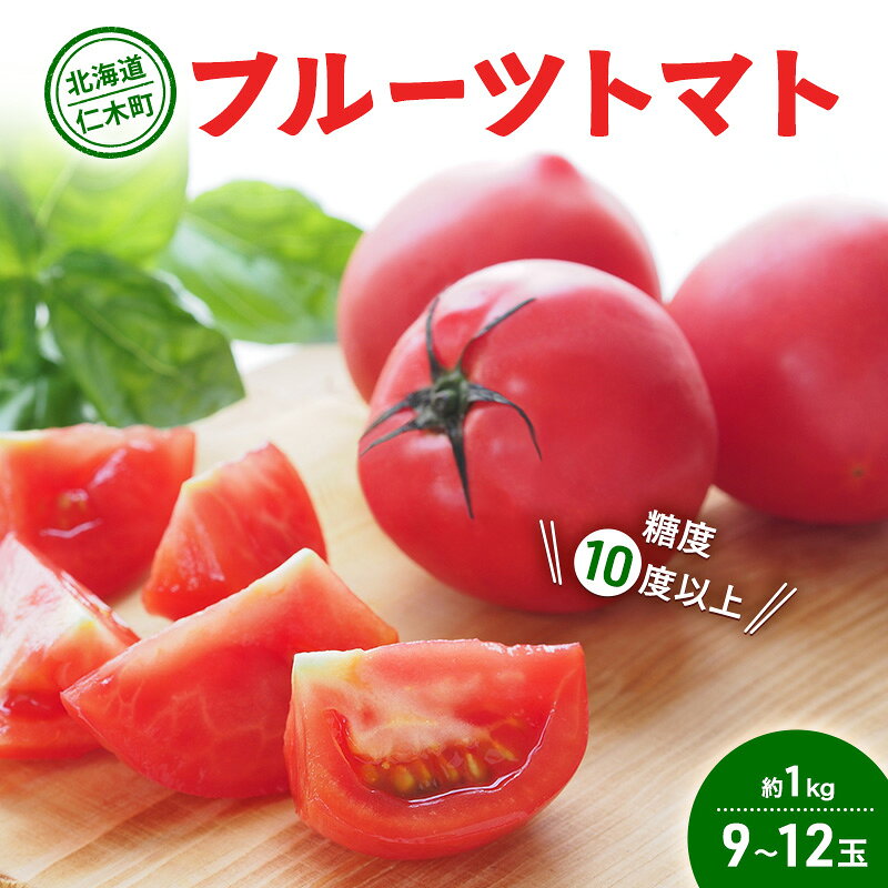 【先行受付】 北海道 仁木町産 フルーツトマト 約1kg 【 糖度10度以上 】[ 松山商店 ] トマト 北海道産　お届け：2026年6月15日～7月31日まで