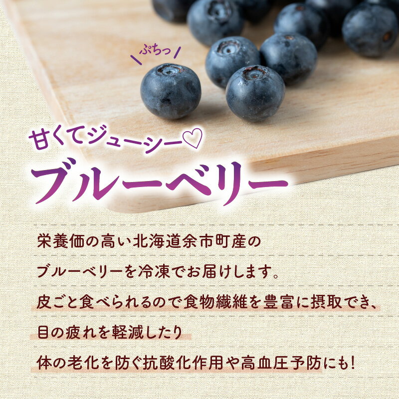 【ふるさと納税】甘くてジューシー 余市産 冷凍ブルーベリー 1kg or 2kg 余市産ブルーベリー 小分けパック バラ詰め 不揃い JAよいち 送料無料 国産ブルーベリー アントシアニン 抗酸化作用 目に良い スーパーフード 急速冷凍 フルーツ 果物 送料無料 北海道 余市町 サムネイル3