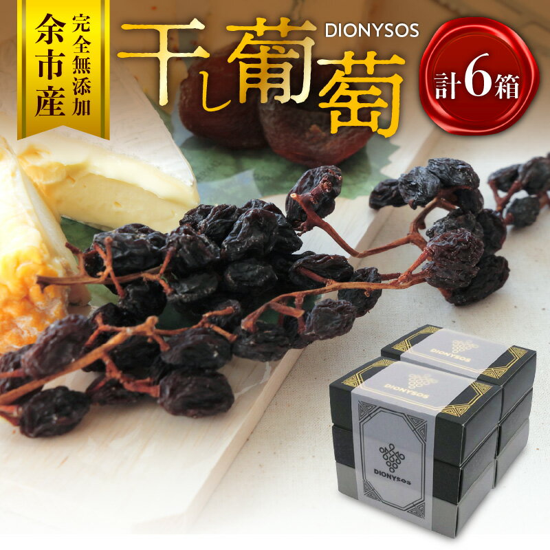 【ギフトボックス】余市産 完全無添加 干し葡萄 DIONYSOS 2種 6箱セット レーズン セレクトワイン 旅路 ナイアガラ ソムリエ手作り 低温乾燥 天然酵素 完全無添加 北海道 余市町 送料無料