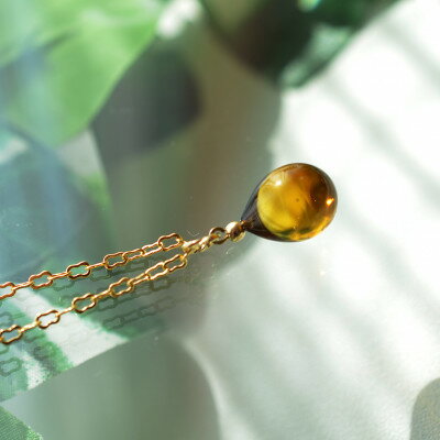 【Soukore】ガラスアクセサリー・アンバー・ネックレス【1626448】