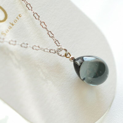 【ふるさと納税】【Soukore】ガラスアクセサリー・ブラック・ネックレス【1626453】 サムネイル3