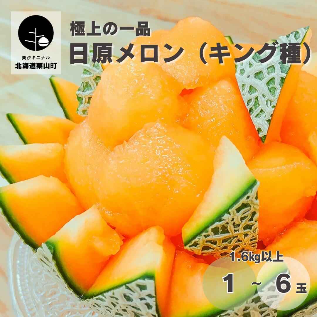 【先行予約】北海道産 極上の一品「日原メロン（キング種）」1.6kg相当《1玉・ 2玉・3玉・4玉・6玉》