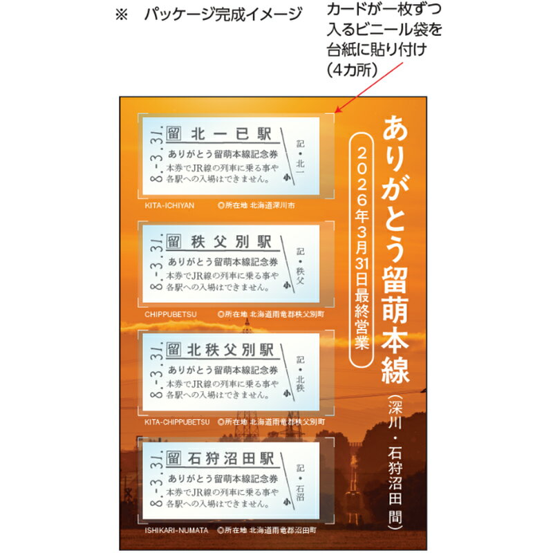 【ふるさと納税】ありがとう留萌本線 硬券セット n-0190 - 画像2